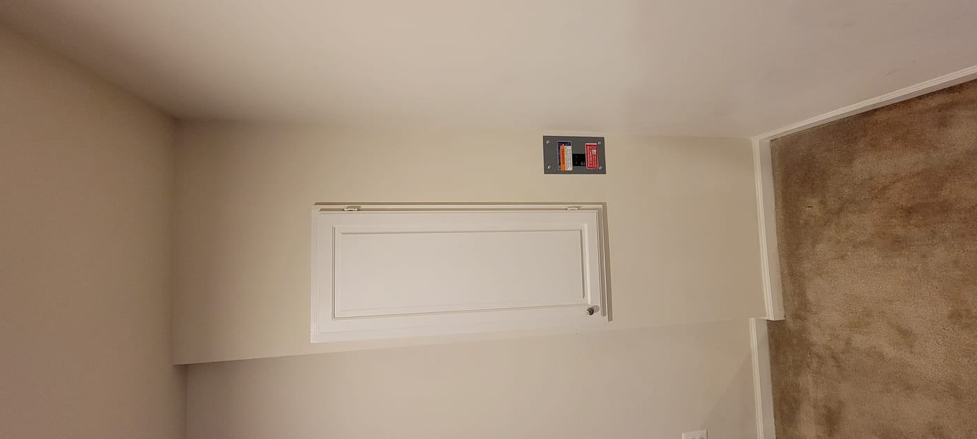 Drywall repair completed