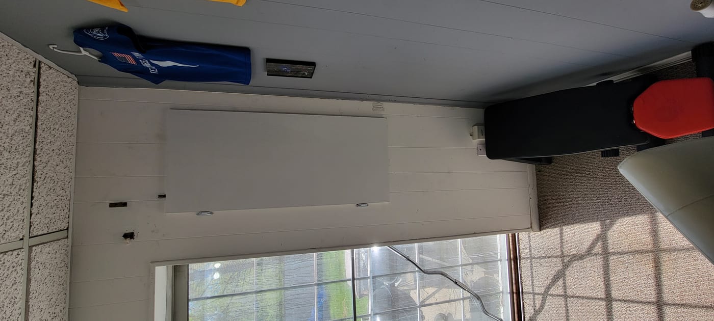 Drywall repair completed