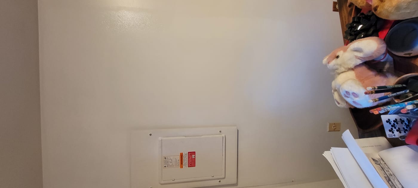 Drywall repair completed