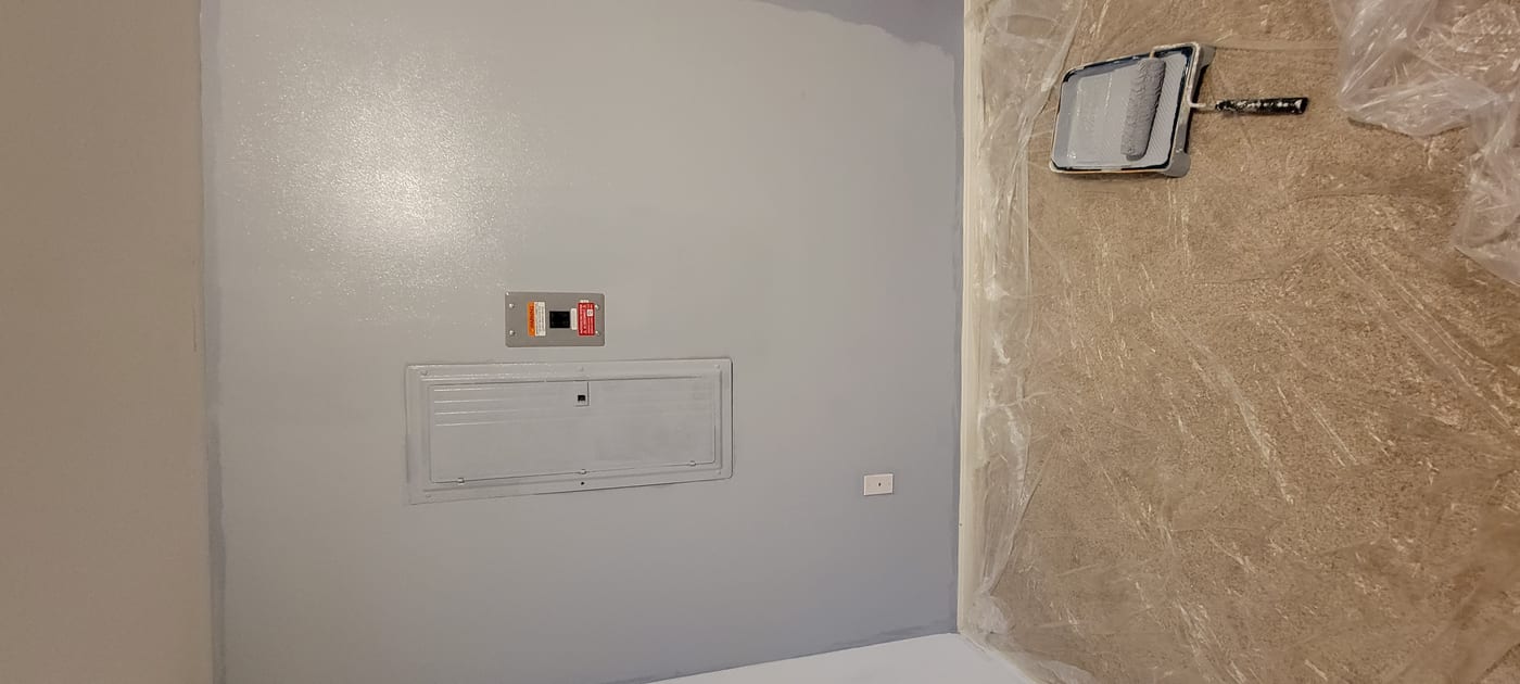 Drywall repair completed