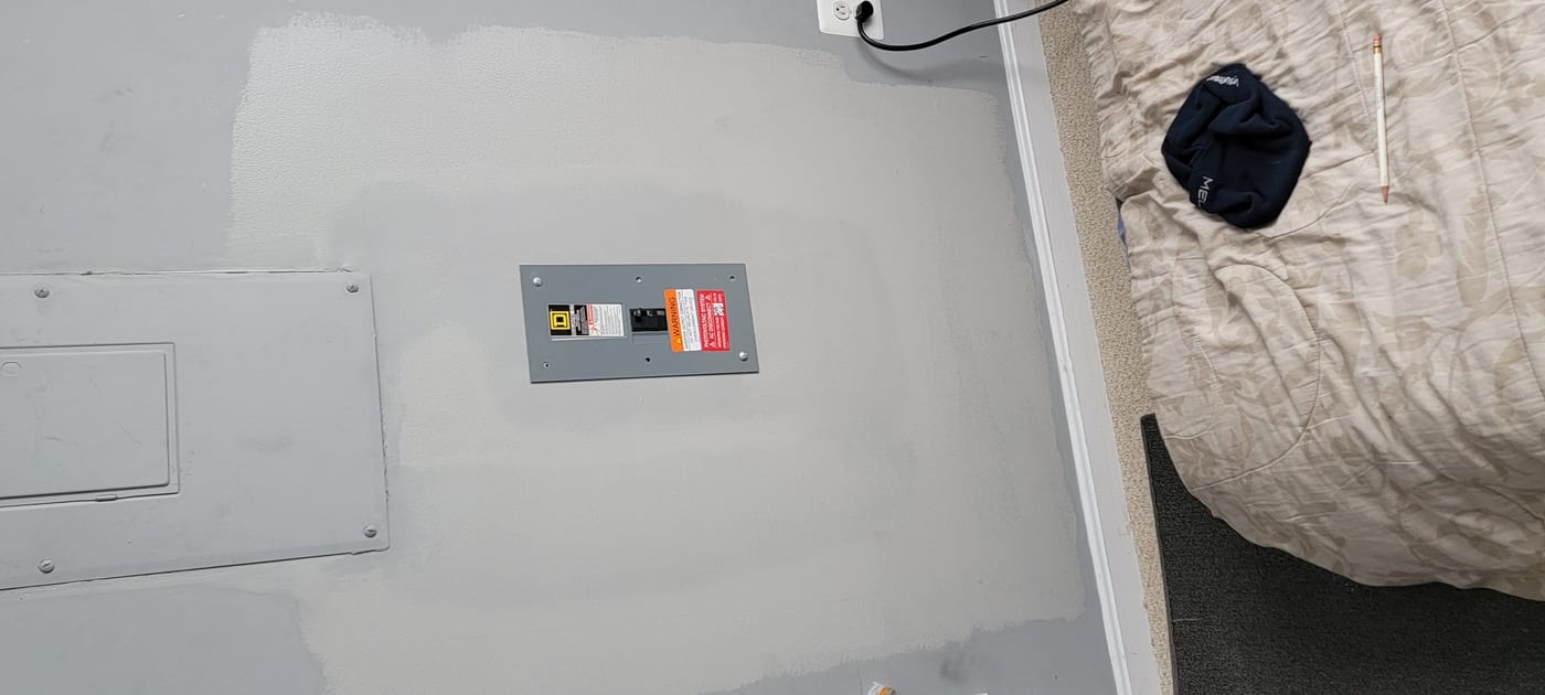 Drywall repair completed