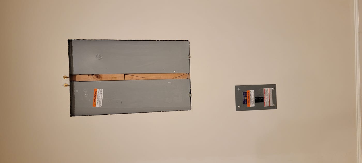 Drywall repair completed