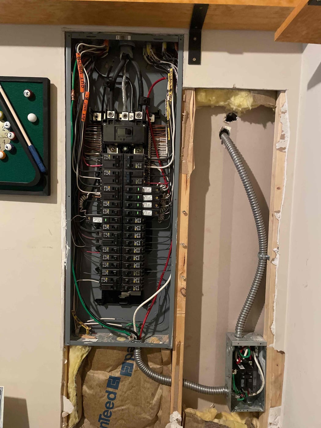 Drywall before repair