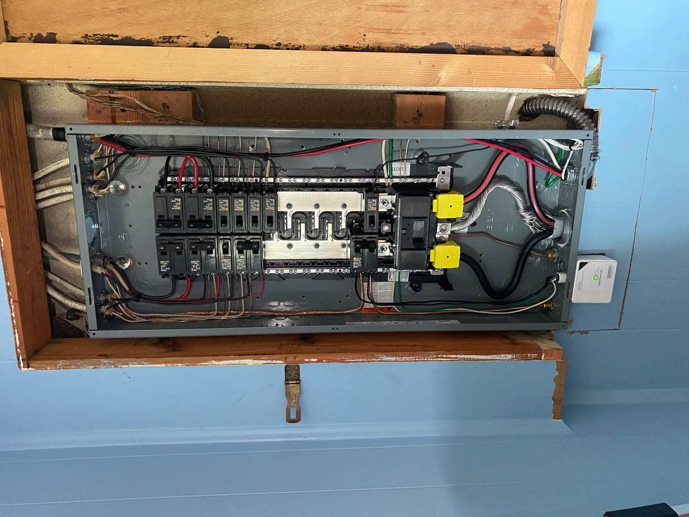 Drywall before repair