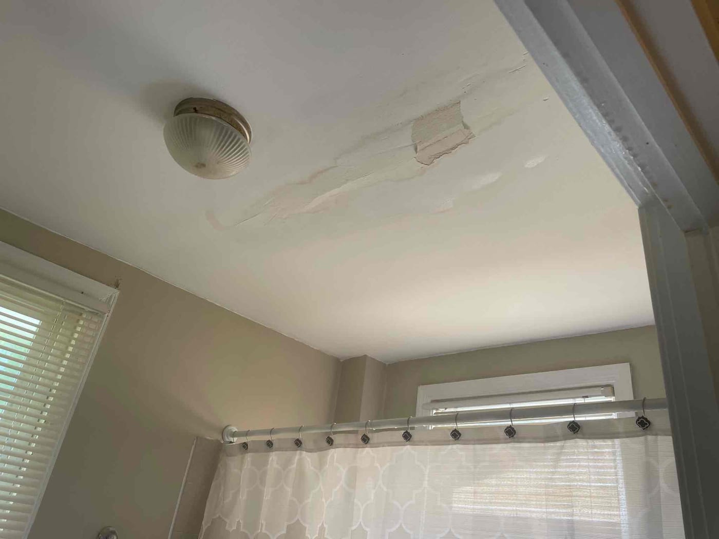 Drywall before repair