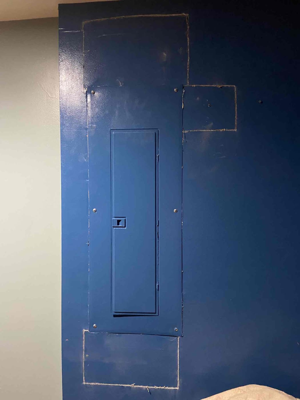 Drywall before repair