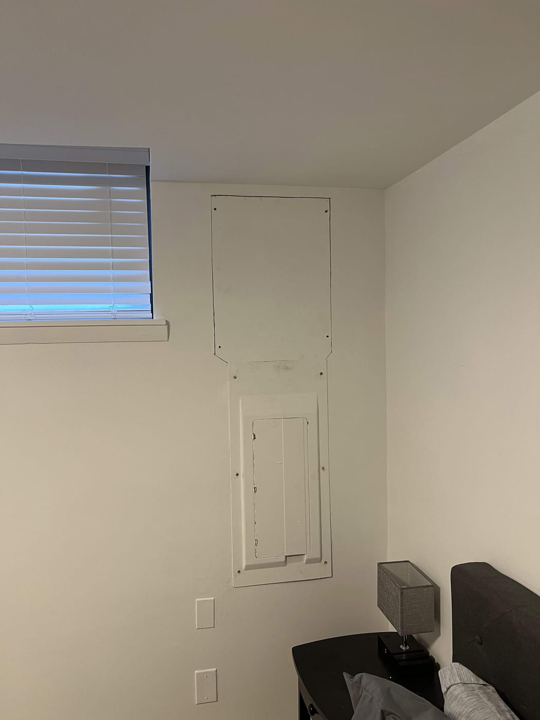 Drywall before repair