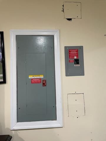 Drywall before repair