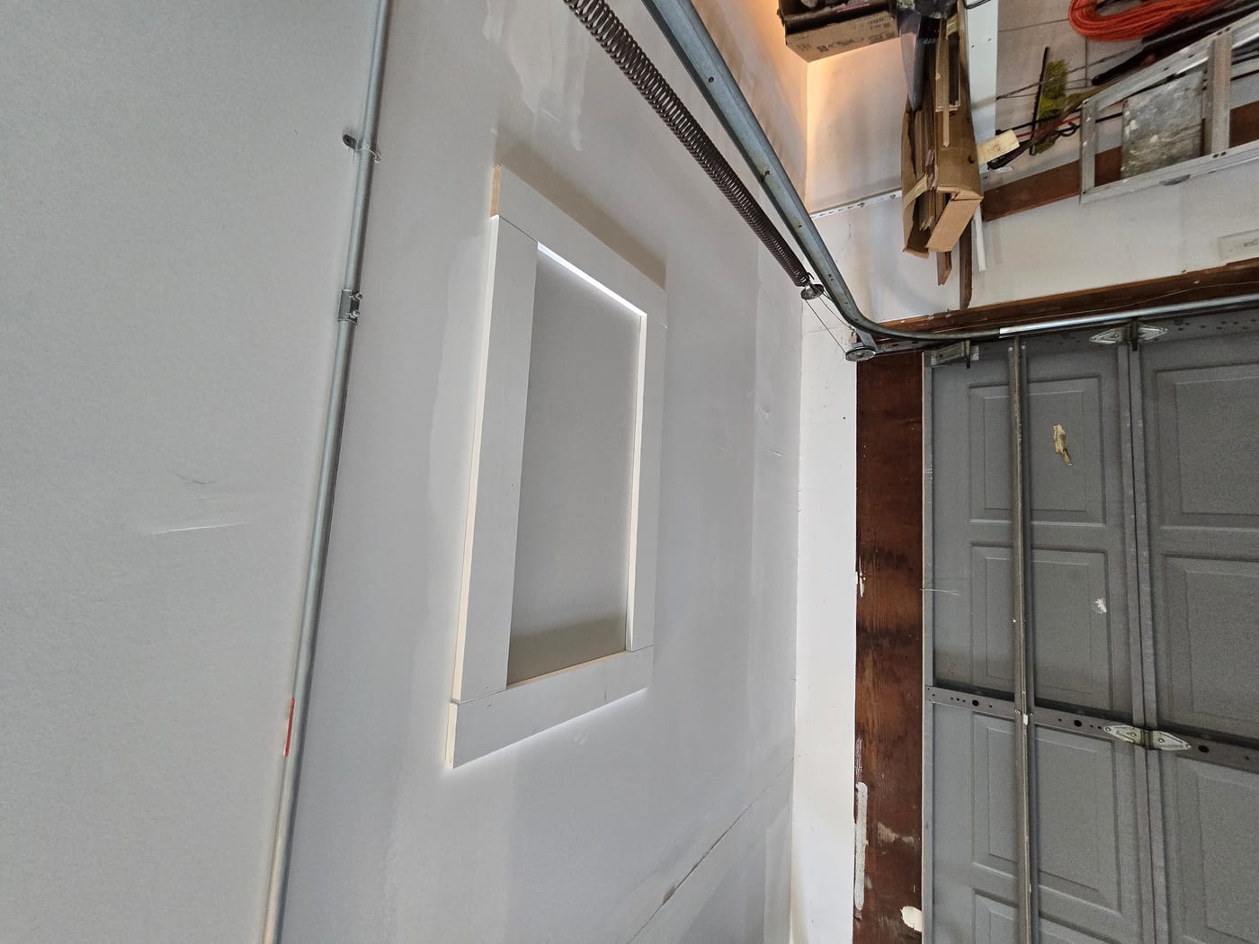 Ceiling access panel built for rafter reinforcement