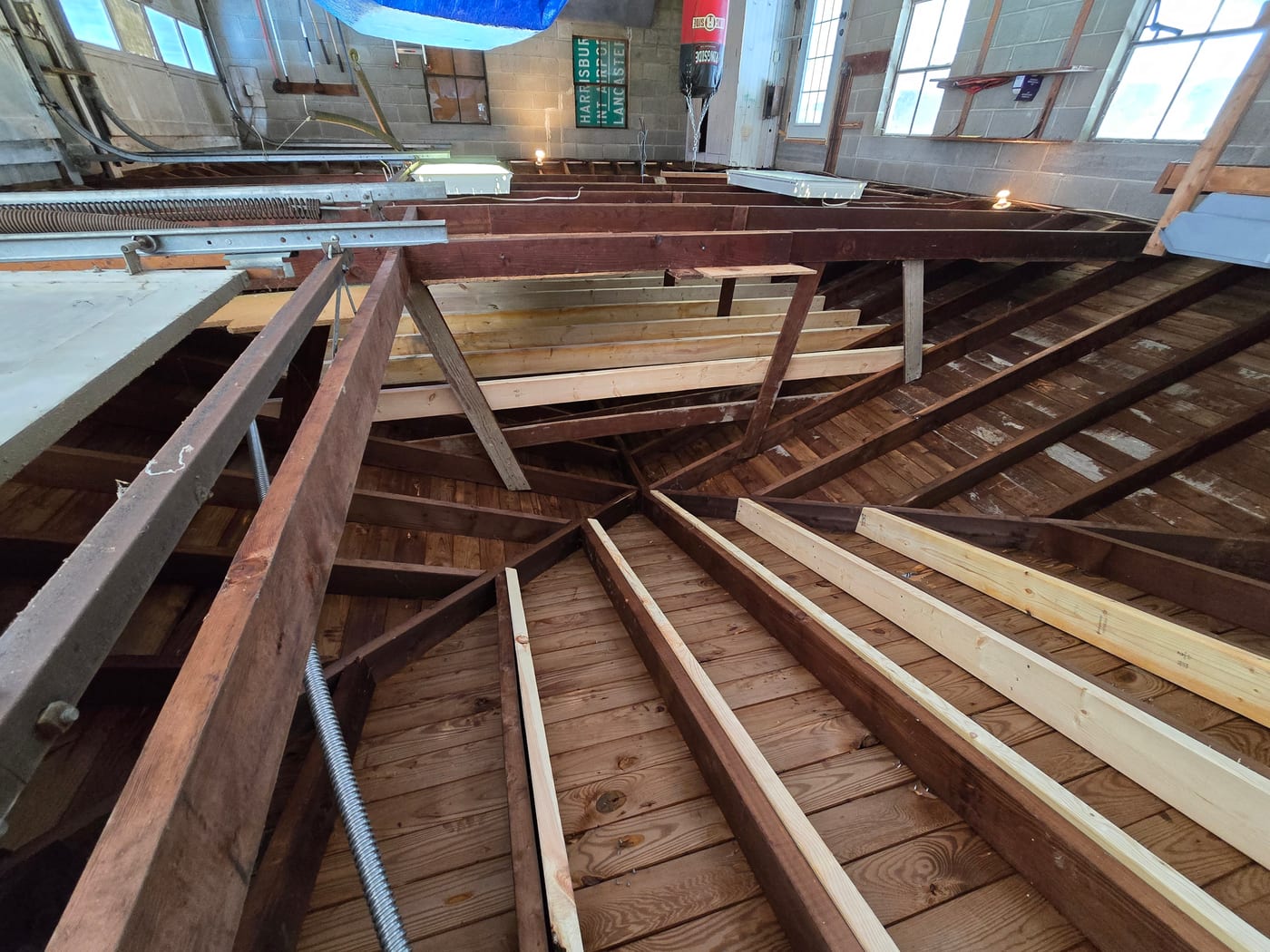 Rafter reinforcement completed