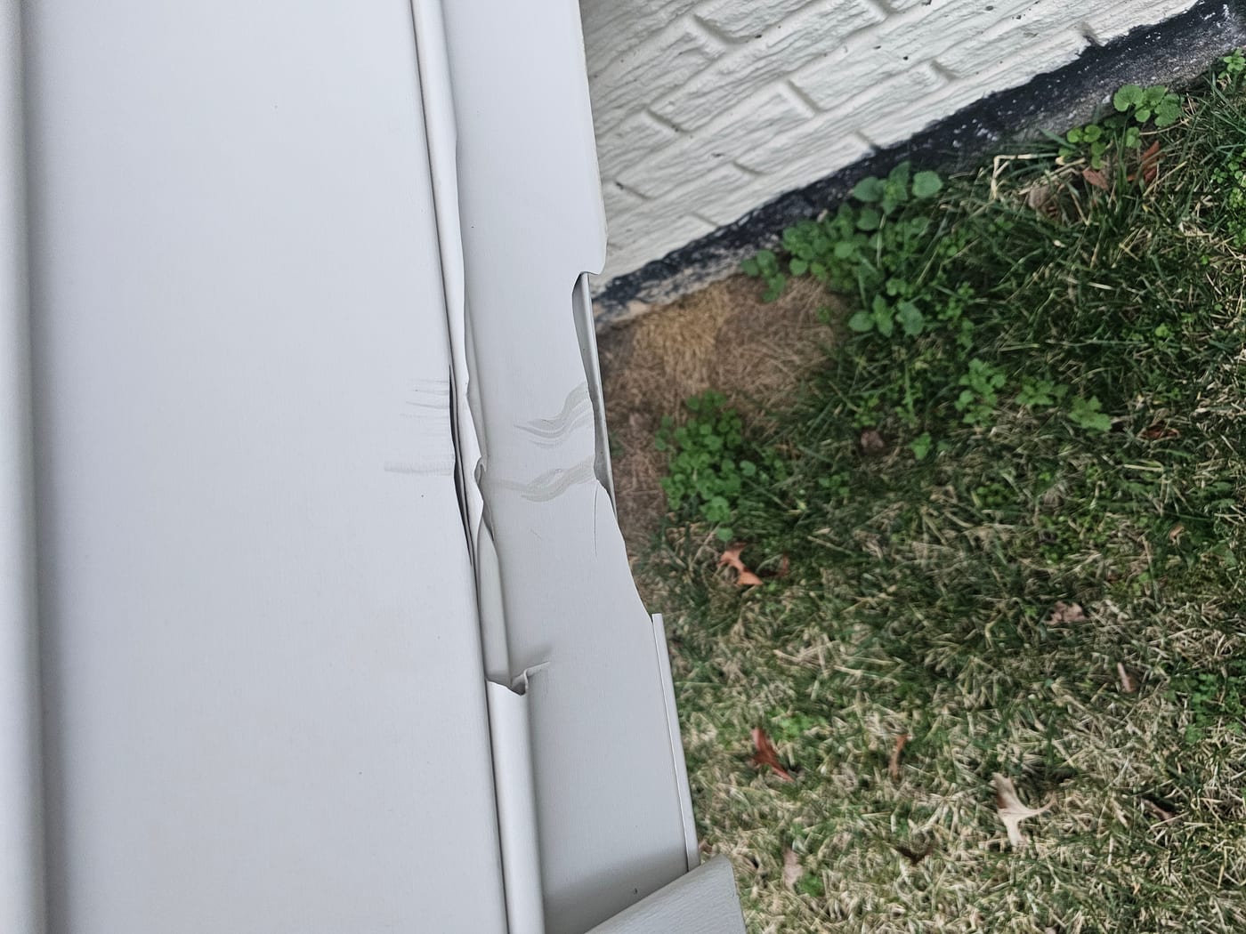 Siding before repair