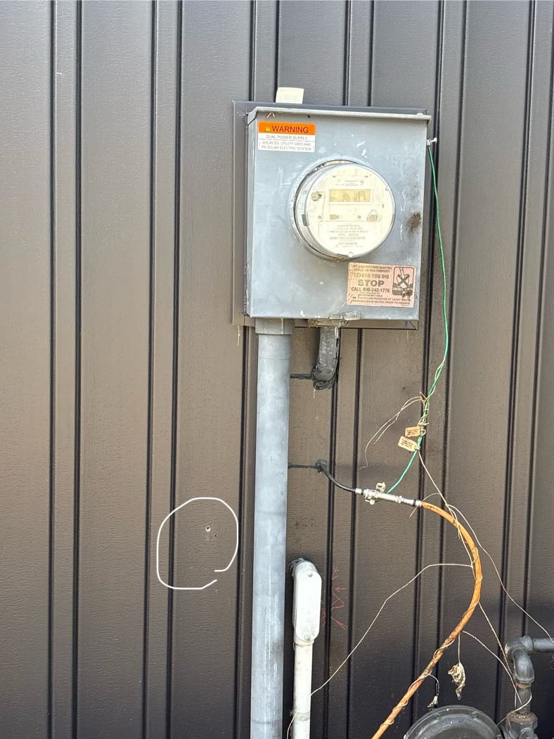 Siding before repair